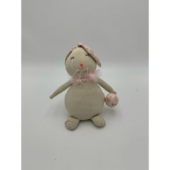 Kid's Bunny Rabbit Cuddly Facial Adorable Soft Easter Bunny Plush Toy‎ Off-White - Picture 1 of 7